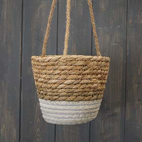 Blue Based Natural Top Hanging Basket detail page